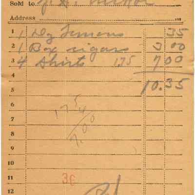 Receipt, 1920