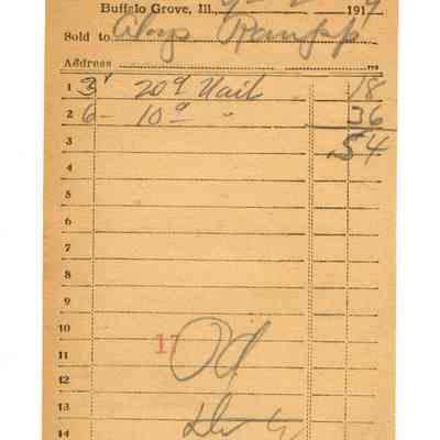 Firnbach and Raupp Receipt 1919
