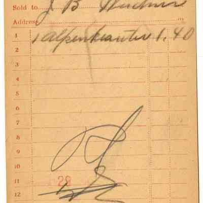 Receipt, 1919