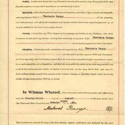 Will Michael Raupp 08/23/1928