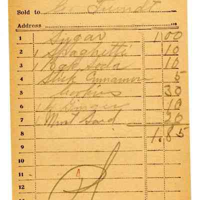 Firnbach and Raupp Receipt 1919