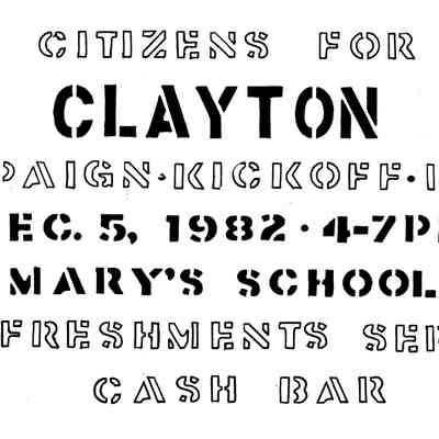 Clayton Kick Off Party Poster 1982