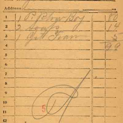 Firnbach and Raupp Receipt 1919