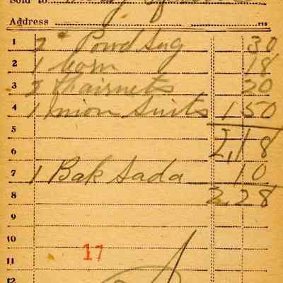 Firnbach and Raupp Receipt 1919