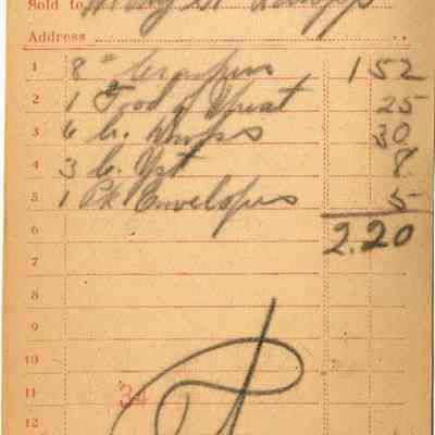 Receipt, 1920