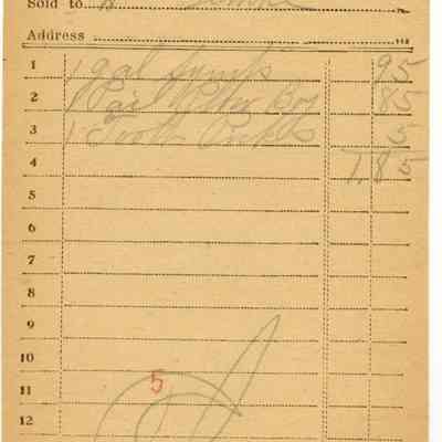 Receipt, 1920