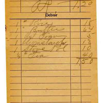 Firnbach and Raupp Receipt 1919