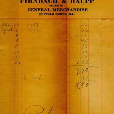 Firnbach and Raupp Receipt 1919
