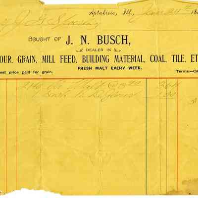 J.G. Spoerlein Receipt