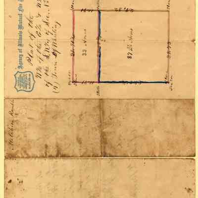 Plat of Survey of Section 4 of Wheeling 1862