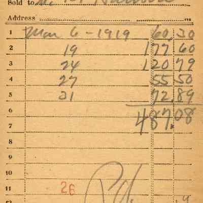 Firnbach and Raupp Receipt 1919