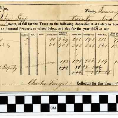 John Popp Taxes Receipt 1868