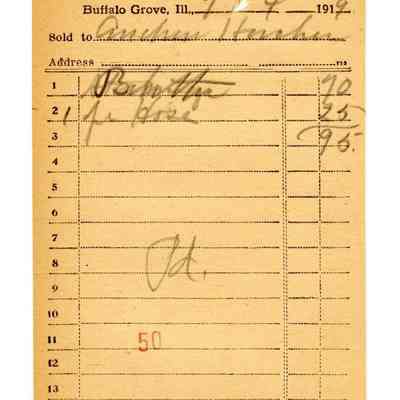 Firnbach and Raupp Receipt 1919