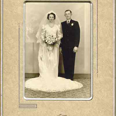 Joseph Hertel and Luella Weidner Wedding Portrait, 1943