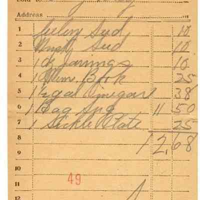 Firnbach and Raupp Receipt 1919
