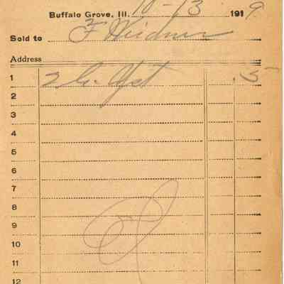 Receipt, 1919