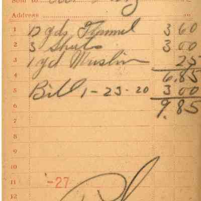 Receipt, 1920