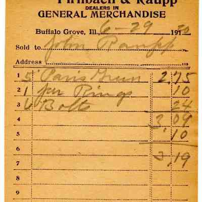 Receipt, 1920
