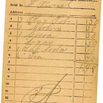 Firnbach and Raupp Receipt 1919