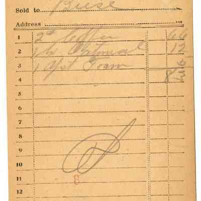 Receipt, 1919