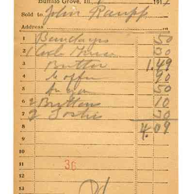 Firnbach and Raupp Receipt 1919