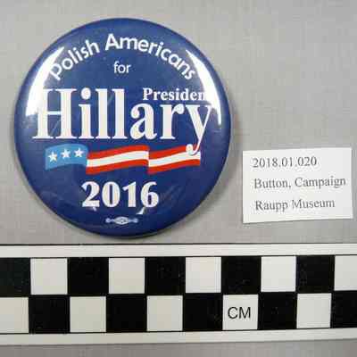 Polish Americans for Clinton Campaign Button