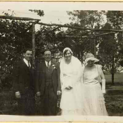 Rheinhold and Tess Wedding, 1931