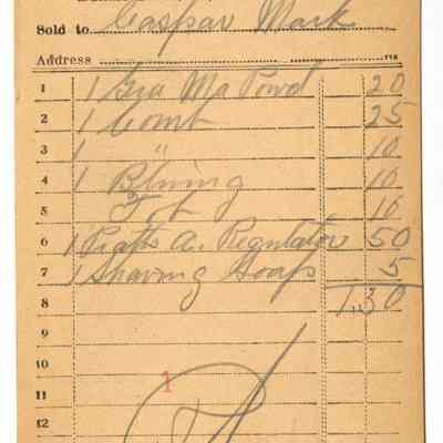 Receipt, 1919