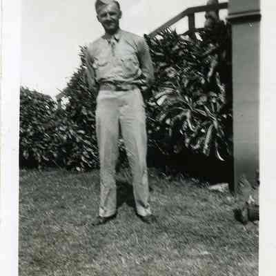 Man in WWII military uniform