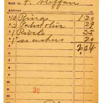 Receipt, 1920