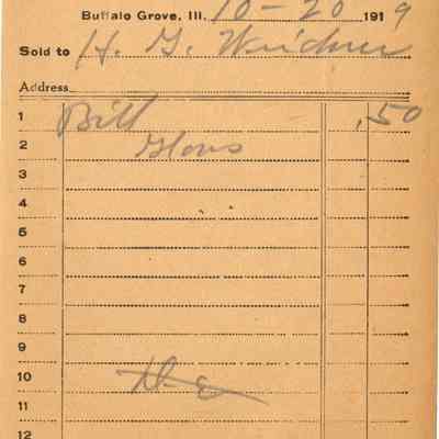 Receipt, 1919