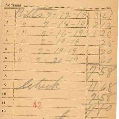 Receipt, 1920