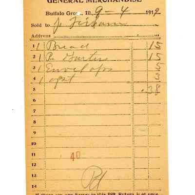 Firnbach and Raupp Receipt 1919