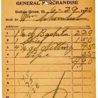 Receipt, 1920