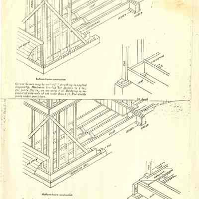 Wood Construction Technical Drawing 1968