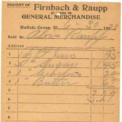 Receipt, 1920