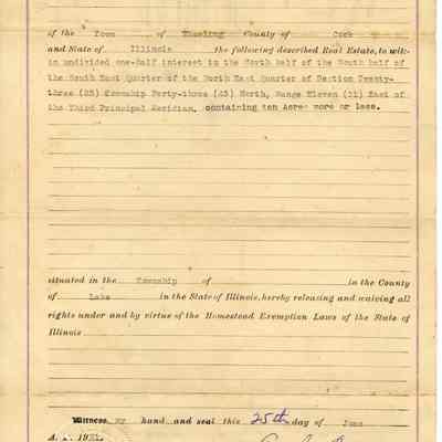 Warranty Deed: Carl Raupp to Michael Raupp 1921