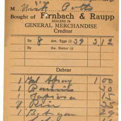 Receipt, 1920