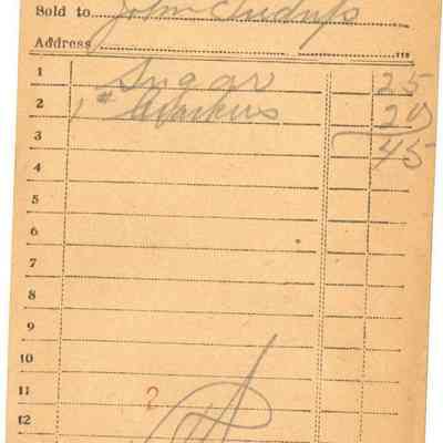 Receipt, 1919