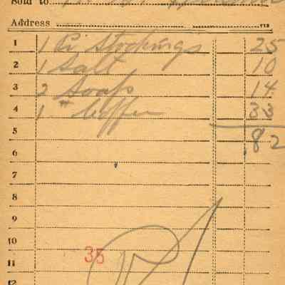 Firnbach and Raupp Receipt 1919