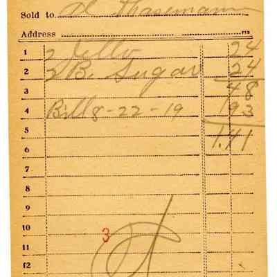Firnbach and Raupp Receipt 1919