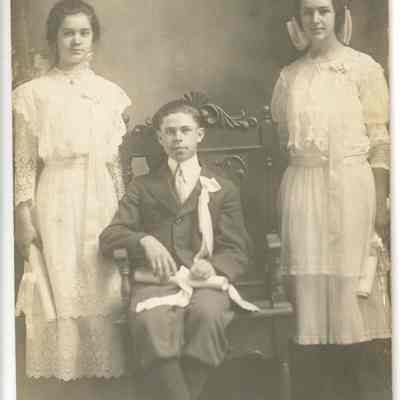 Florence Anna Weidner, Luella Weidner, Leo Zimmer Graduation
