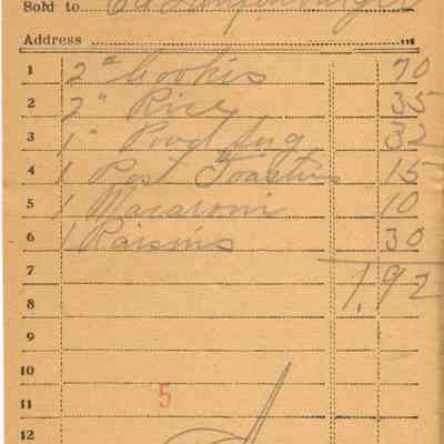 Receipt, 1920