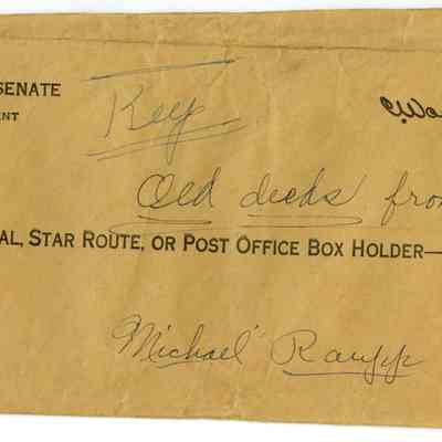 Old Deeds from Farm Michael Raupp Estate Envelope