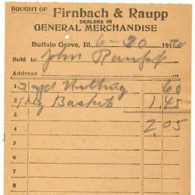 Receipt, 1920
