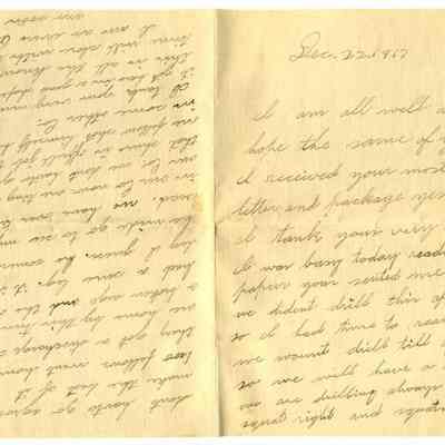 WWI Letter, Dec. 22, 1917