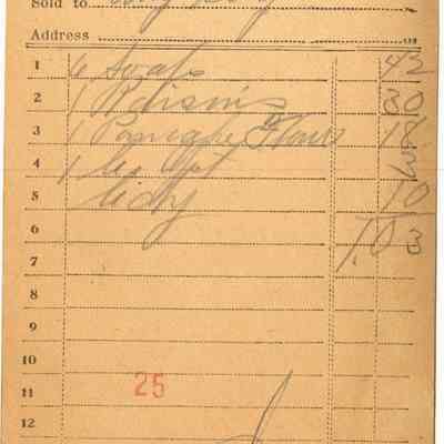 Receipt, 1920