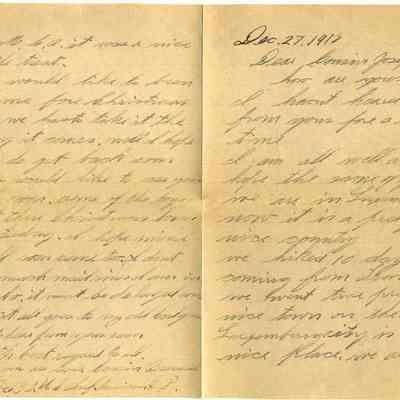 WWI Letter, Dec 27,1918