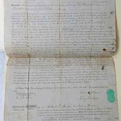 Adams and Raupp Warranty Deed 1853