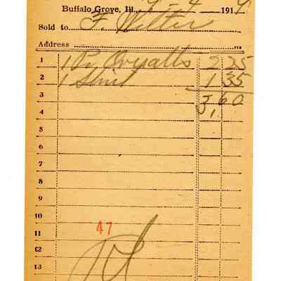 Firnbach and Raupp Receipt 1919